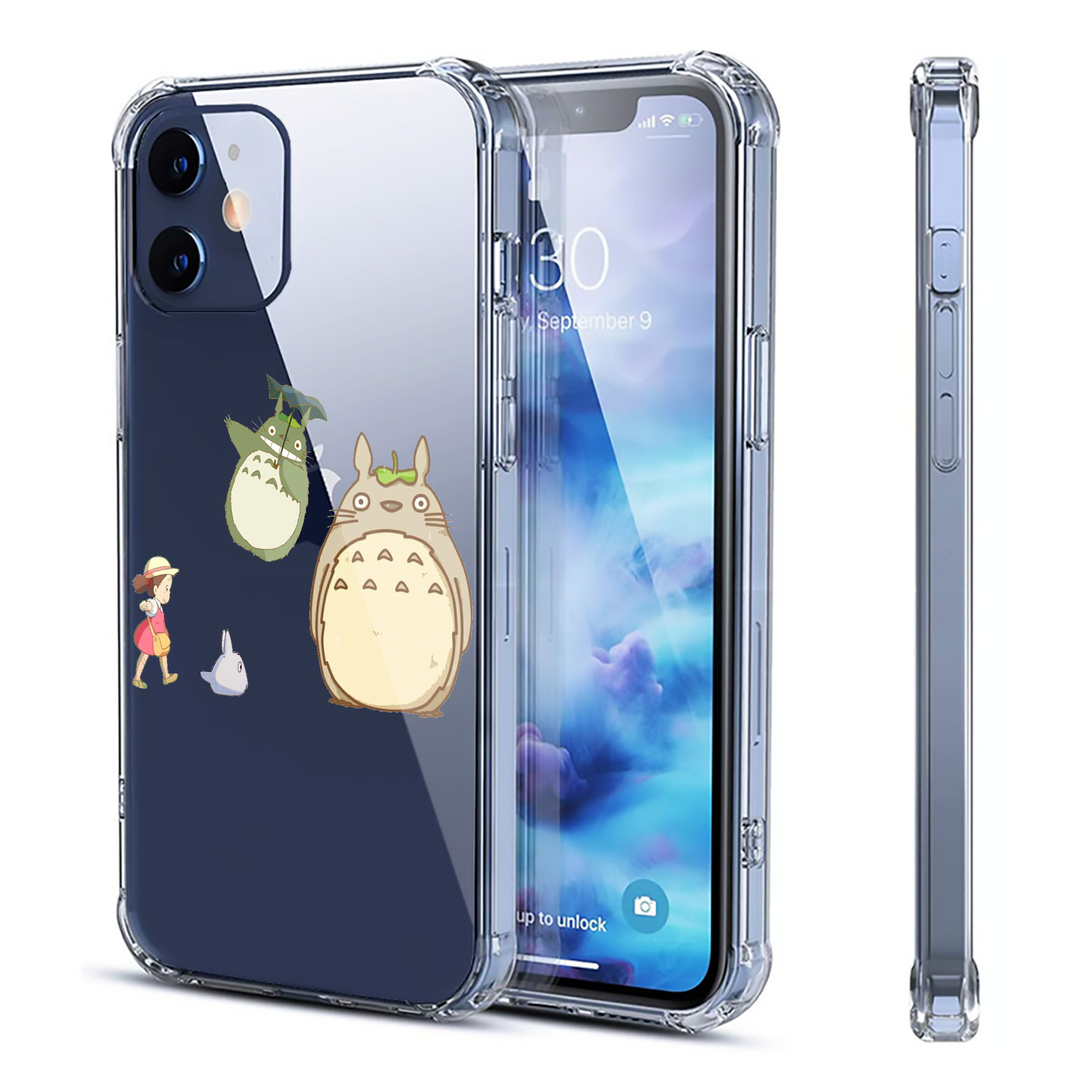 （画像用） となりのトトロ 草壁メイ 草壁サツキ My Neighbor Totoro Satsuki Kusakabe Mei Kusakabe 【iPhone 12シリーズ対応】透明スマホケース（クリアソフトケース）
